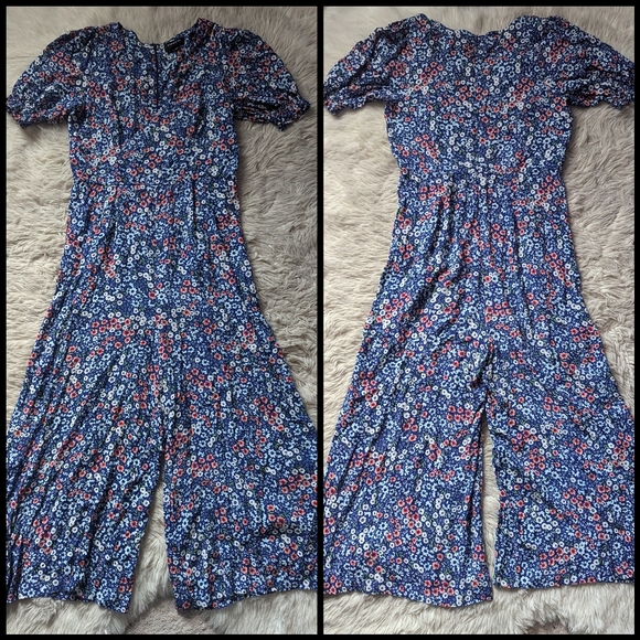 EUC Yumi Kim Lucky You Jumpsuit in Blossom Navy - Picture 3 of 15